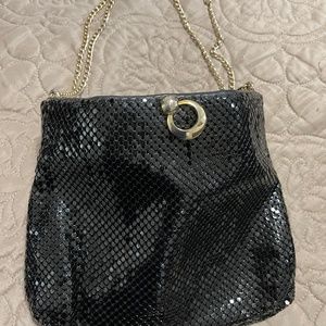 Vintage Whiting Davis Black Mental Mesh Handbag